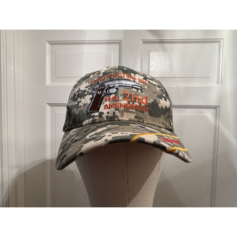 Kys Design Cap Protected By The 2nd Amendment Digicam Baseball Hat Bullet Holes